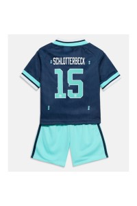 Saksa Nico Schlotterbeck #15 Jalkapallovaatteet Lasten Vieraspeliasu MM-kisat 2026 Lyhythihainen (+ Lyhyet housut)